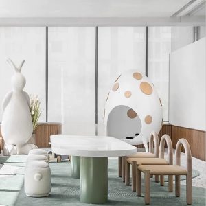 "Whitewashed Composite Wood Watertight Children Computer Desk"