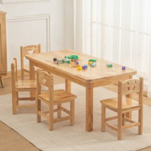 "Damp-proof Timber Natural Finish Kids Computer Desk"