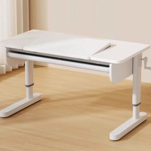 "Adaptable Height Metal Chalk Adjustable Children's Desk with Locker, Compartment, and Ergonomic Design"